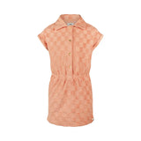 Soft Orange Check Terry Dress > Koko Noko (7-12 years)
