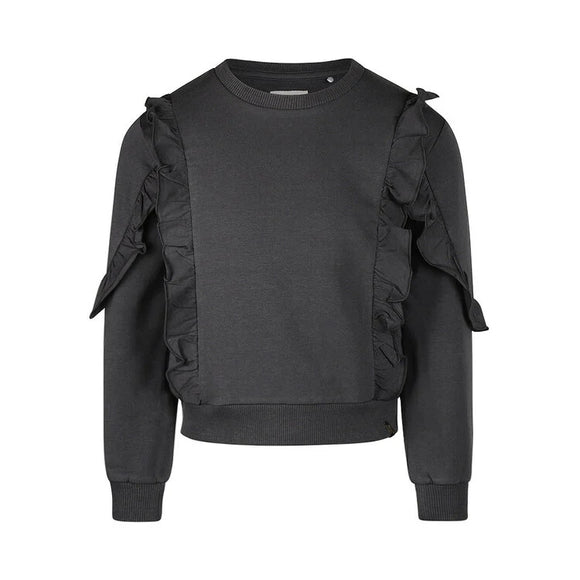 Faded Black Ruffle Sweater > Koko Noko