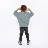 P E A K Performance Sweatshirt Blue-Green > No Way Monday (pockets)in 10, 12 and 14 years