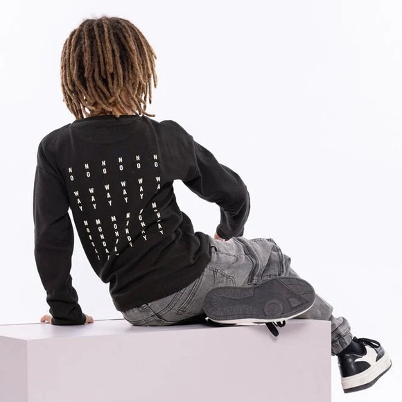 Black Waffle L/S Tee > No Way Monday