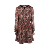 Brown Floral Chiffon Dress > No Way Monday