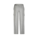Grey Melange Wide Leg Cotton Pant > No Way Monday