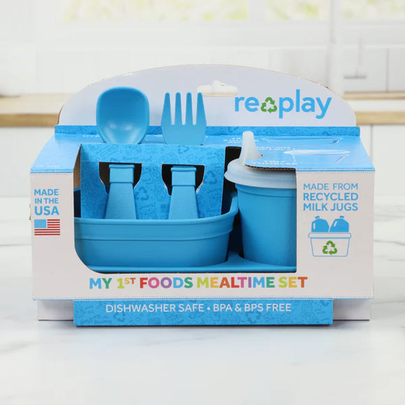 Re-Play Tiny Mealtime Set - Sky Blue