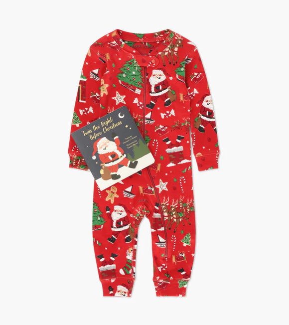 T'was The Night Before Christmas  - Pajama Sleeper and Board Book - Books to Bed by Hatley
