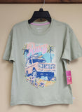 Roxy Girls Coastal Oversized Tee > Laurel Green