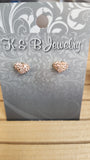 Sparkle Heart Studs > K&B Jewelry