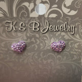 Sparkle Heart Studs > K&B Jewelry