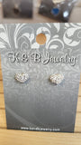 Sparkle Heart Studs > K&B Jewelry