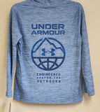 Blue Fog UA Global LOGO Hoodie Tee (in sizes 8-16) > UNDER ARMOUR ™️