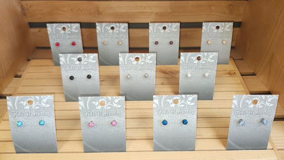 Crystal Pave' Ball Studs > K&B Jewelry