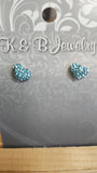 Sparkle Heart Studs > K&B Jewelry