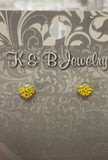 Sparkle Heart Studs > K&B Jewelry
