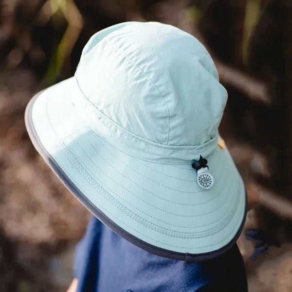 Sage Green UV Summer Hat Calikids low back brim for extra coverage