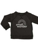 Small Wonder Bamboo Fleece Sweatshirt in Ash Rose & Black