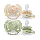 Phillips Avent Ultra Soft Pacifier > Parrot and Leaves 2 pack (0-6 Months)