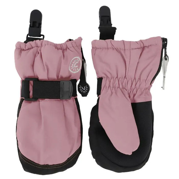 Pink Winter Mittens with Cuff Clips > Calikids