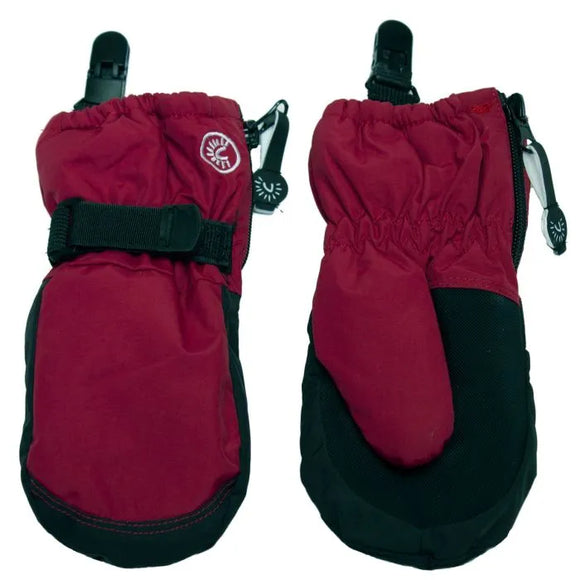 Winter Waterproof Mittens with Clips - Scooter Red > Calikids