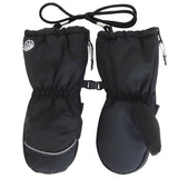 Waterproof Long Mittens with detachable string - Black > Calikids