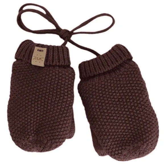Coffee Brown 'Soft Touch' Knit Mittens > Calikids