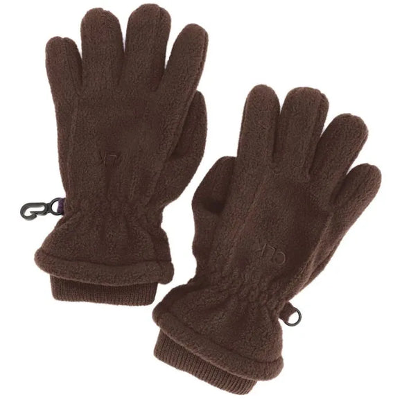 Coffee Brown Fleece Gloves > Calikids