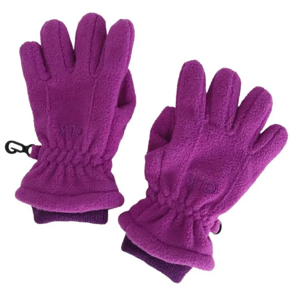 Plum Fleece Gloves > Calikids