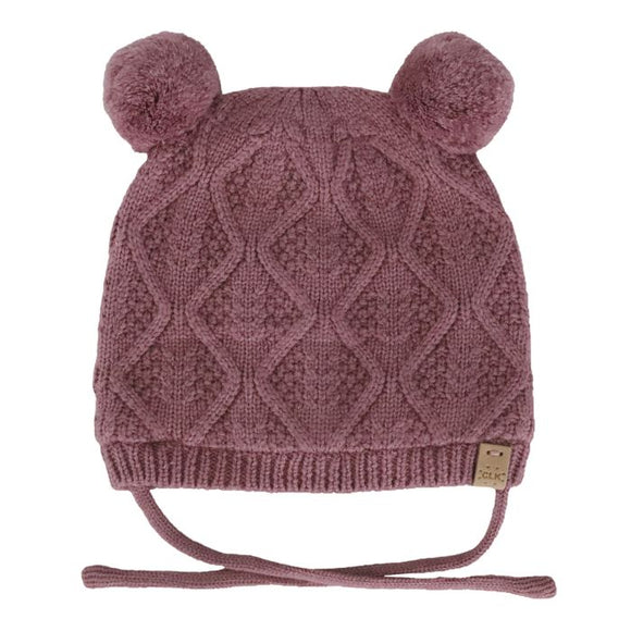 Double Pom Knit Hat (Baby 0-3 Month only) > Calikids (Multiple Colours)