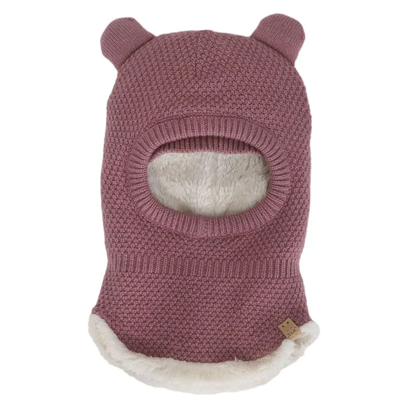 NOSTAGIC ROSE 'Soft Touch' Knit Bear Balaclava > Calikids