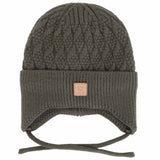 Soft Knit Textured Hat > Calikids - Moss and Mocha