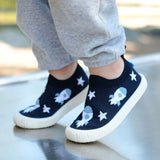 Navy Rocket Graphic Knit Shoes > Jan & Jul