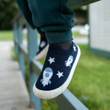 Navy Rocket Graphic Knit Shoes > Jan & Jul