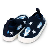 Navy Rocket Graphic Knit Shoes > Jan & Jul