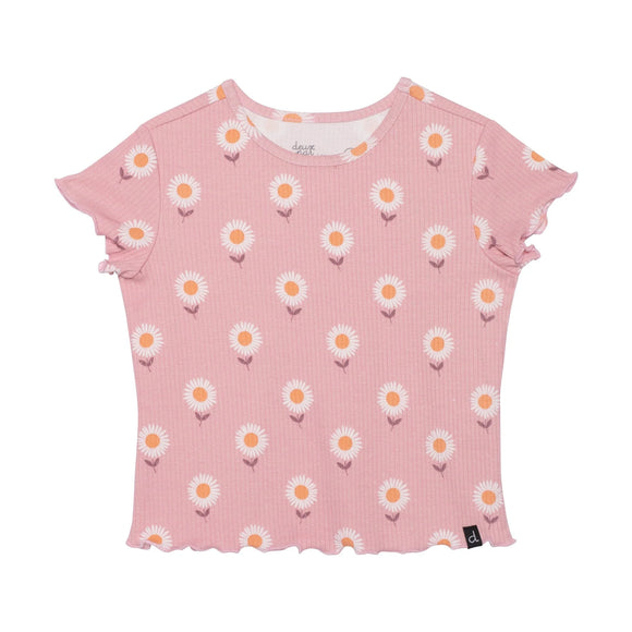 Daisy Pink T-shirt > Deux Par Deux size 2 only