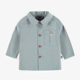 Souris Mini > Blue Linen Shirt - Baby/Toddler