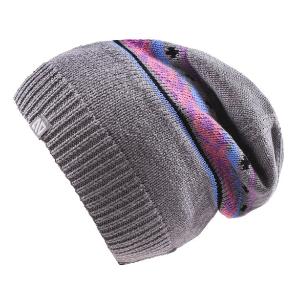 Knitted Grey Pattern Hat > Nano in 12/24m only