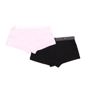 Girl's (Boy's Cut) Underwear - 2 pack in Black and Pink > Nano