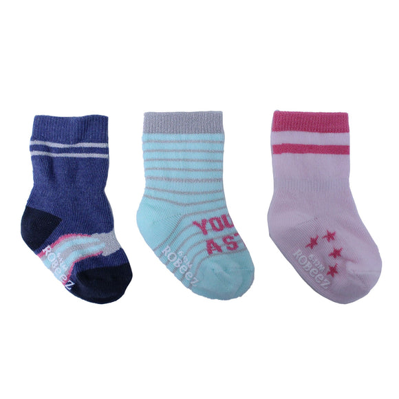 Girl's Robeez 3 Pack Socks in 6-12m only