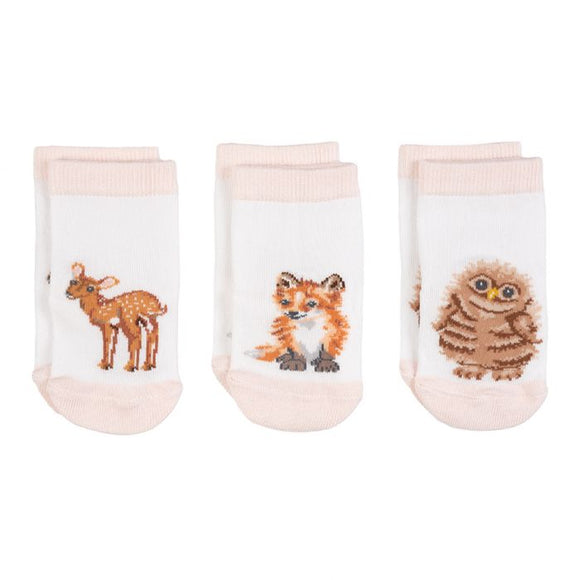Little Wren > 'Little Forest' Animal Baby Gift Set (sleepsuit and 3 pack sock set)