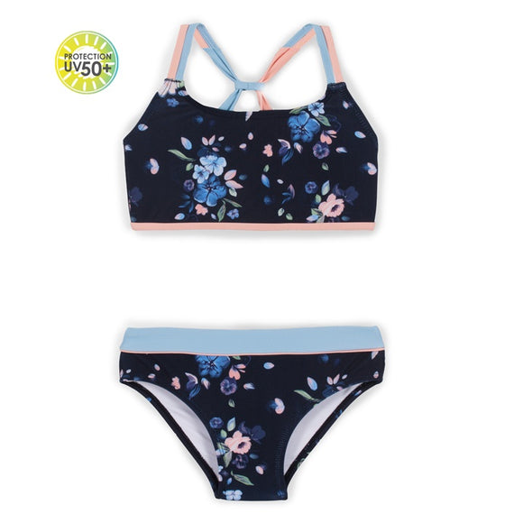 Night Flowers Navy Floral > Two Piece Swimsuit